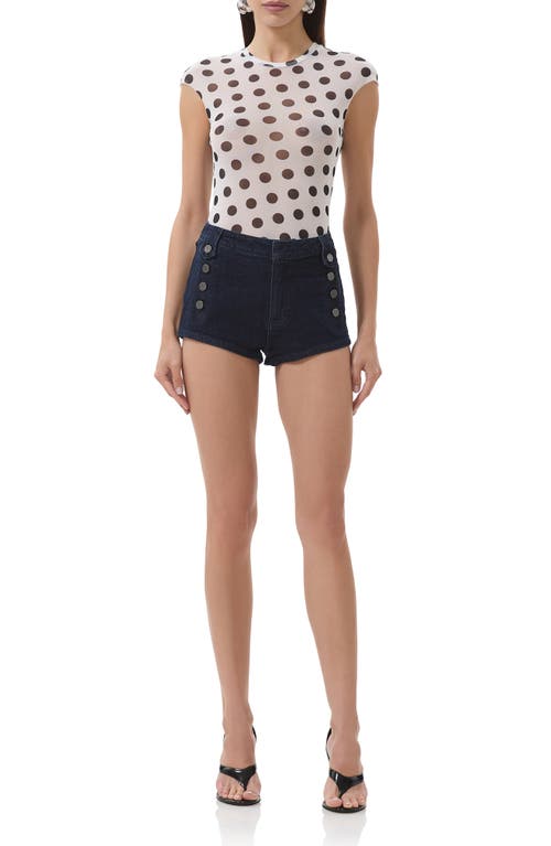 AFRM AFRM NINA PRINT CAP SLEEVE MESH TOP 