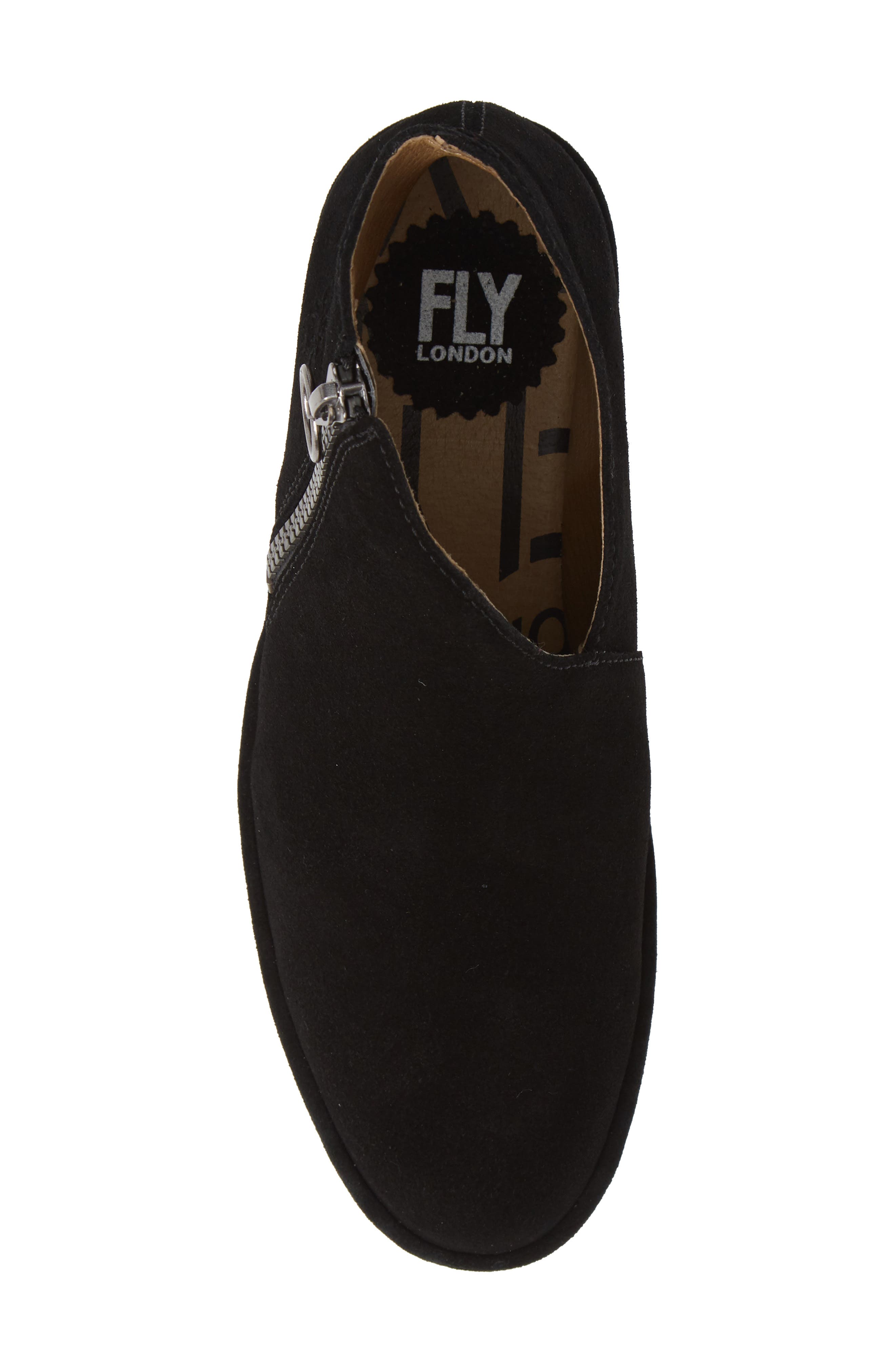 Poro Wedge Bootie, Alternate, color, BLACK OIL SUEDE