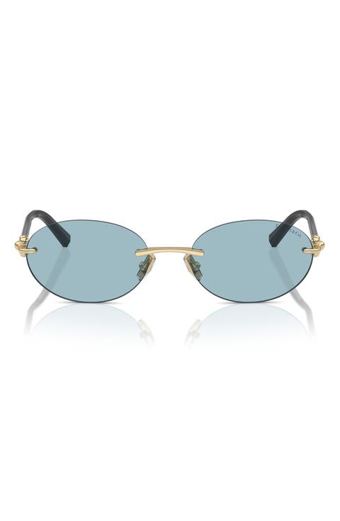 56mm Oval Sunglasses