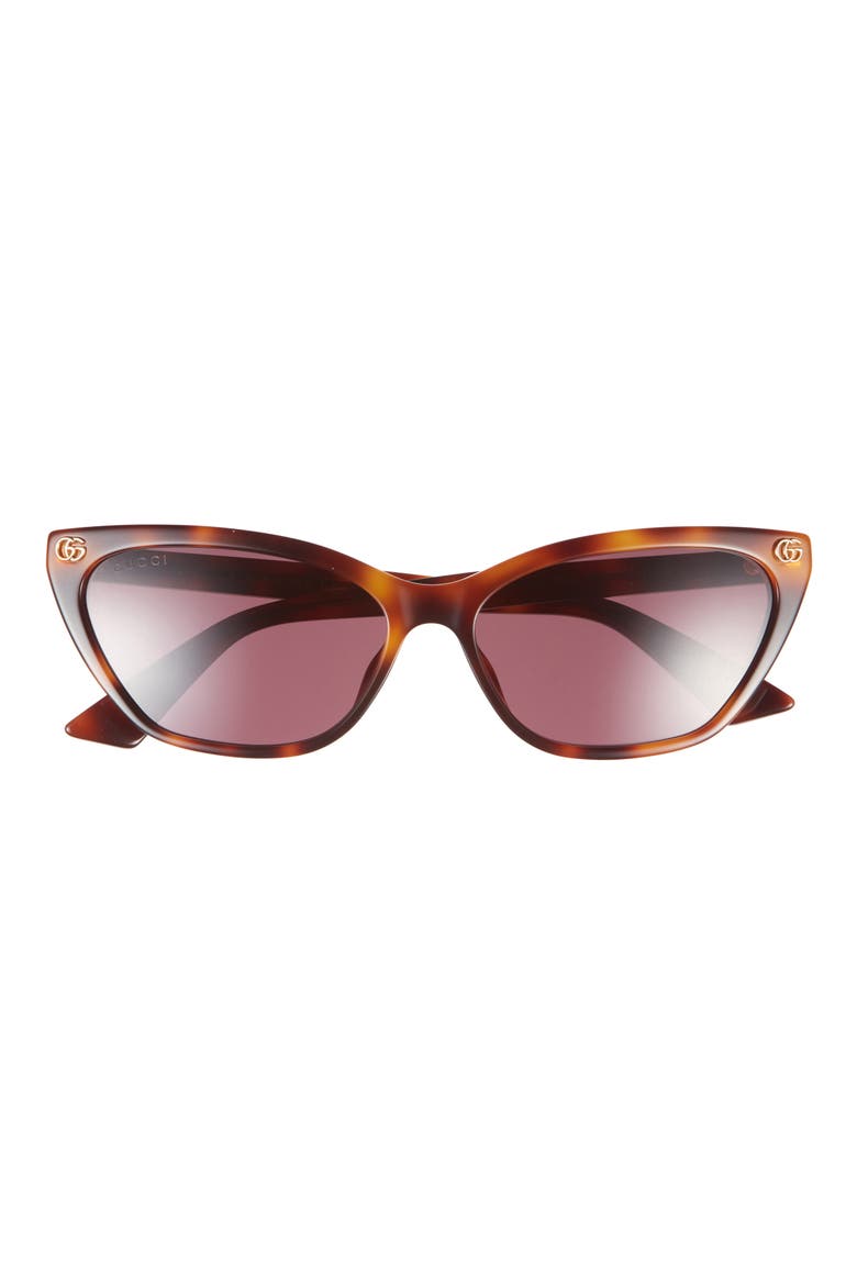 58mm Cat Eye Sunglasses, Main, color, HAVANA