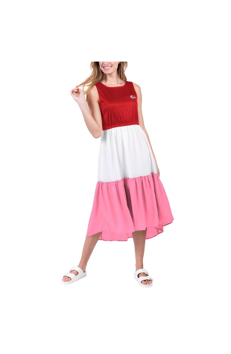 G-III 4HER BY CARL BANKS Women's G-III 4Her by Carl Banks Red/Pink Kansas City Chiefs 12th Inning Colorblock Dress, Alternate, color, Red