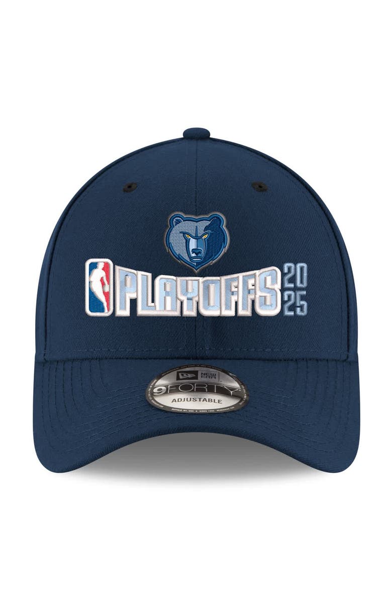 New Era Men's New Era  Navy Memphis Grizzlies 2025 NBA Playoffs 9FORTY Adjustable Hat, Alternate, color, 