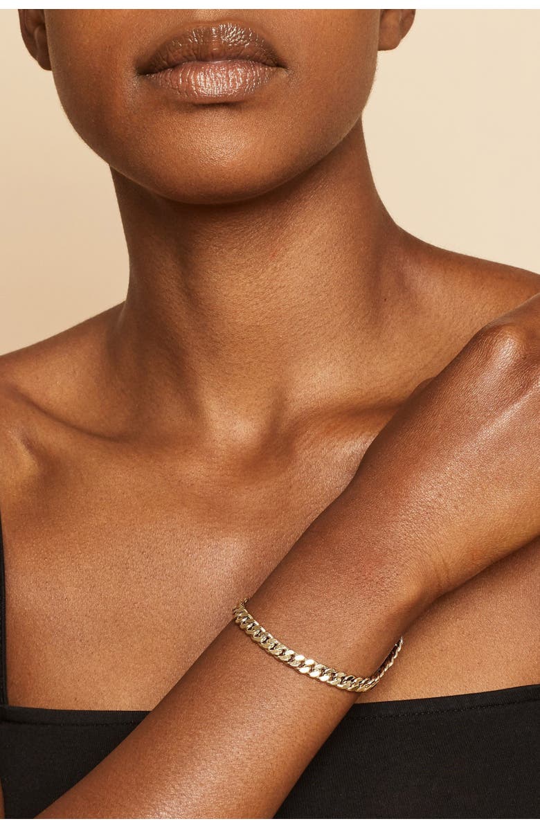 Oradina 14K Yellow Gold Estate Cuban Bracelet, Alternate, color, Yellow Gold