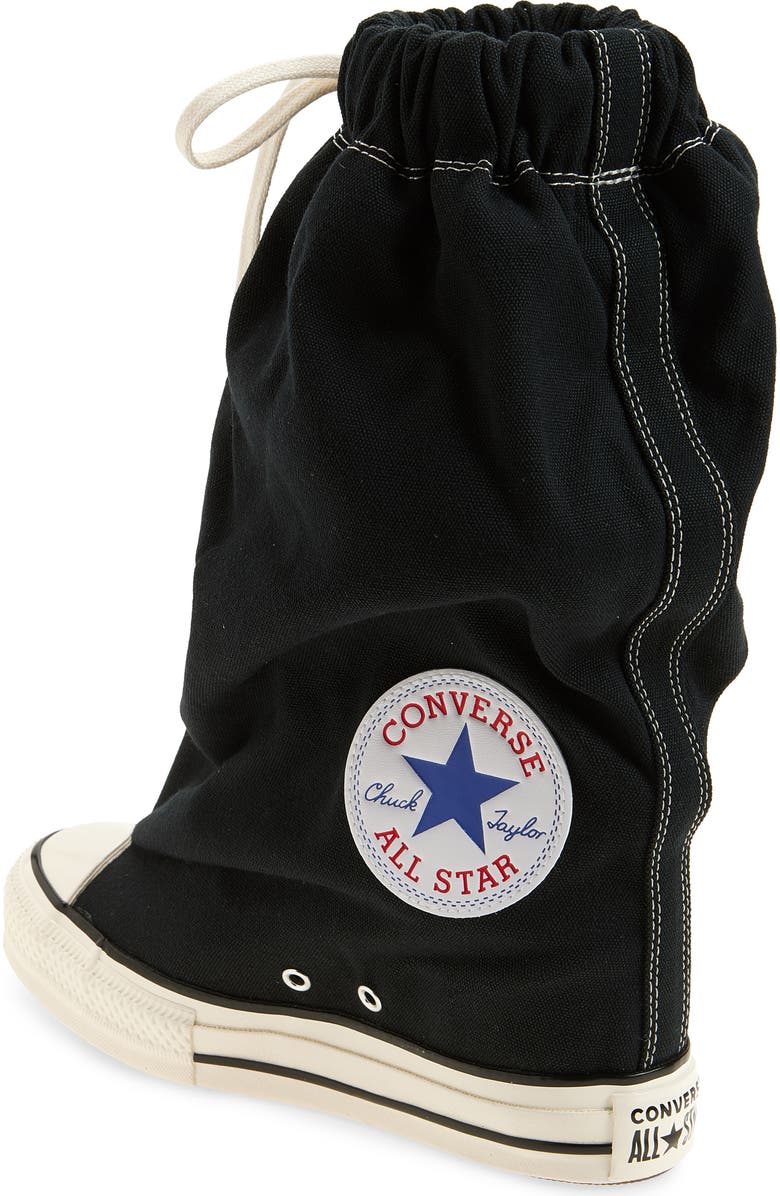 Vaquera x Converse Gender Inclusive Canvas Knee High Slouch Boot, Alternate, color, Black 1