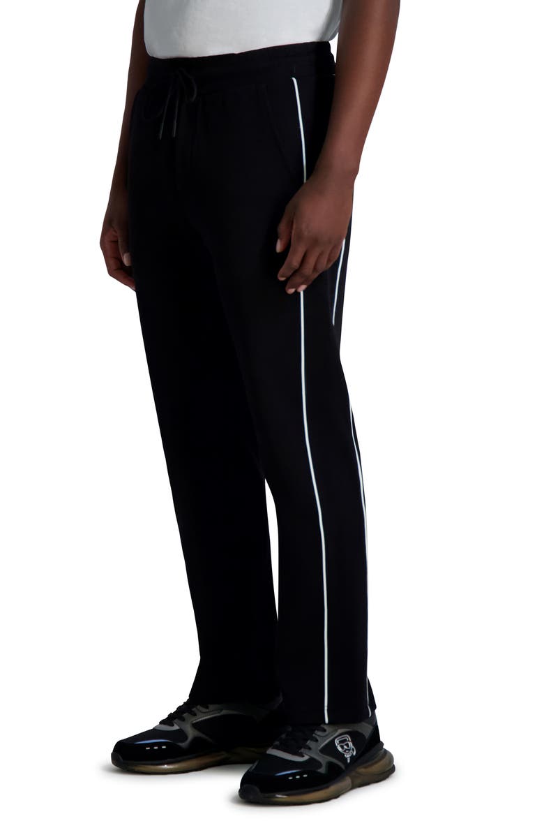 KARL LAGERFELD PARIS Relaxed Scuba Knit Track Pants, Alternate, color,