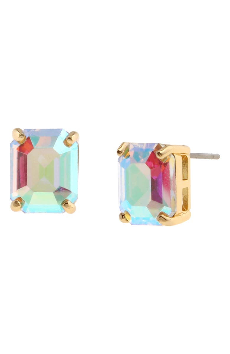Kurt Geiger London Square Crystal Stud Earrings, Main, color, Crystal Abalone
