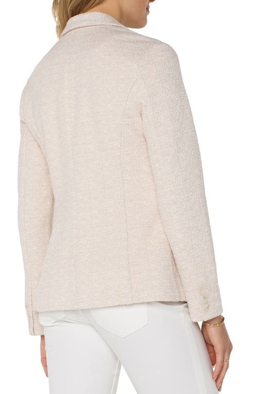 Liverpool Los Angeles Fitted Bouclé Blazer In Bone Boucle Knit