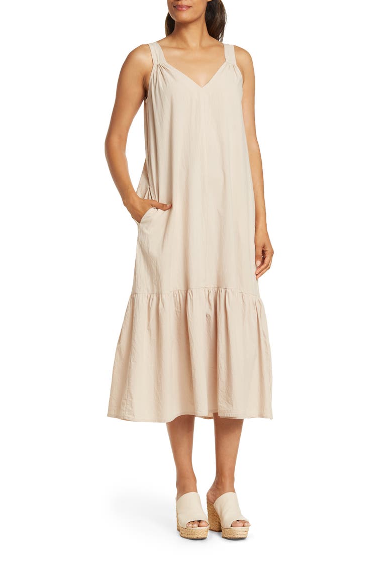 Meadow Flounce Hem Dress, Main, color, CLAY