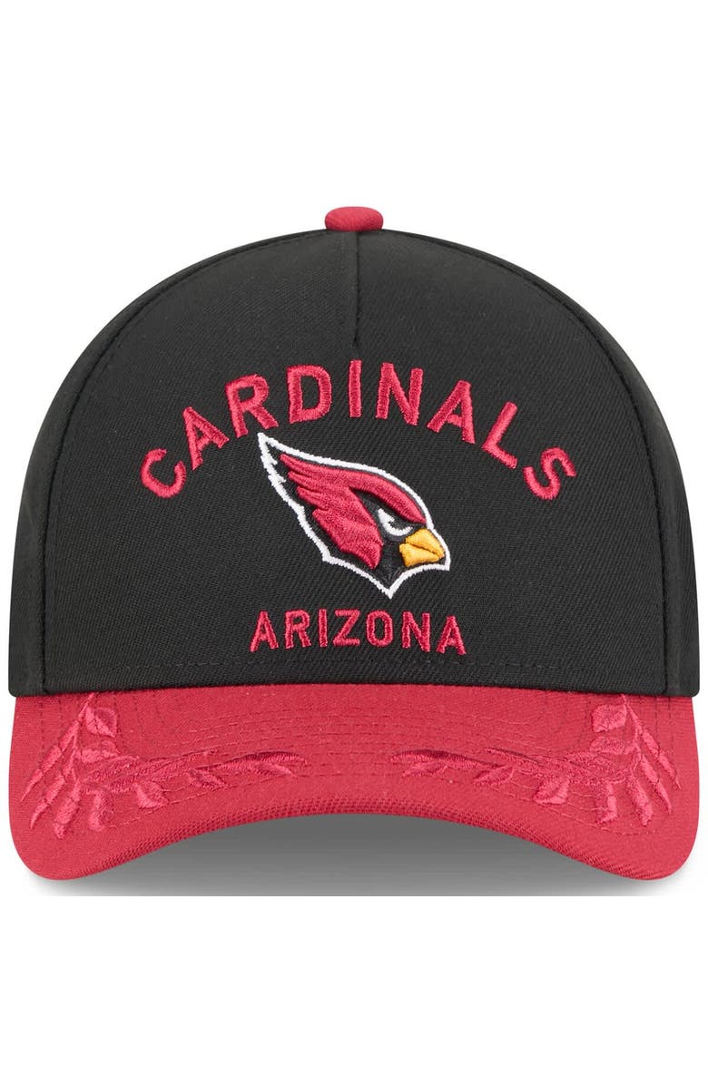 New Era Men's New Era Black/Cardinal Arizona Cardinals 2025 NFL Draft 9FORTY A-Frame M-Crown Adjustable Hat, Alternate, color, Black