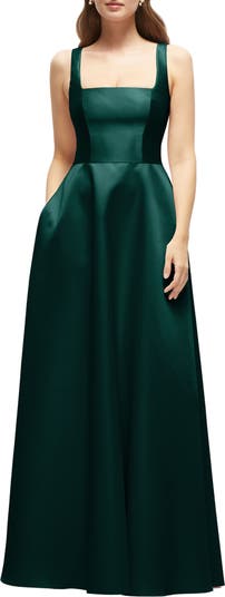 Sleeveless Satin Gown