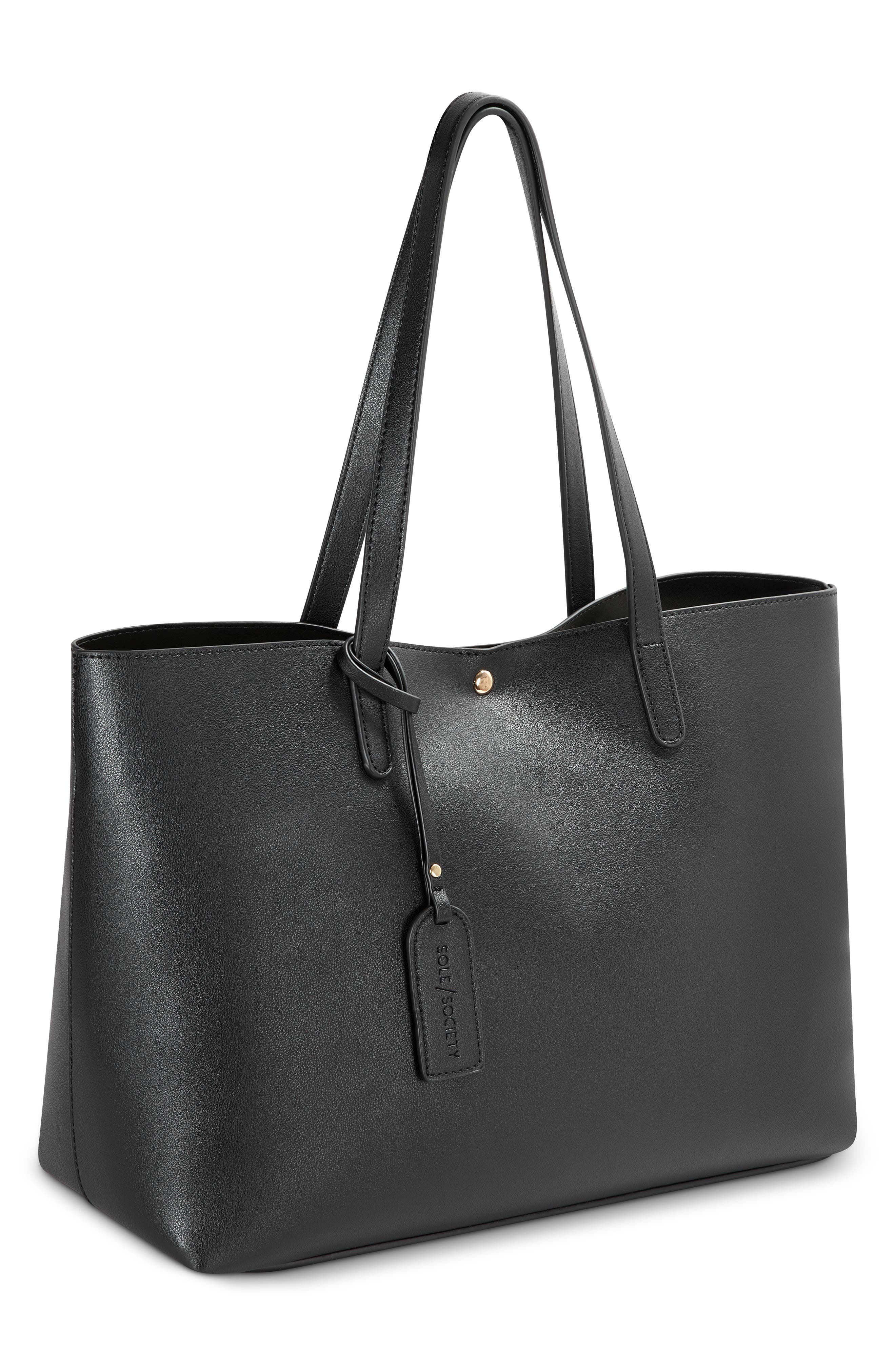 Sole Society Zeda Faux Leather Tote, Alternate, color, 