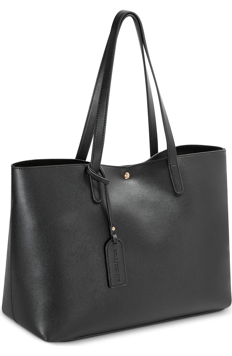 Sole Society Zeda Faux Leather Tote, Alternate, color,