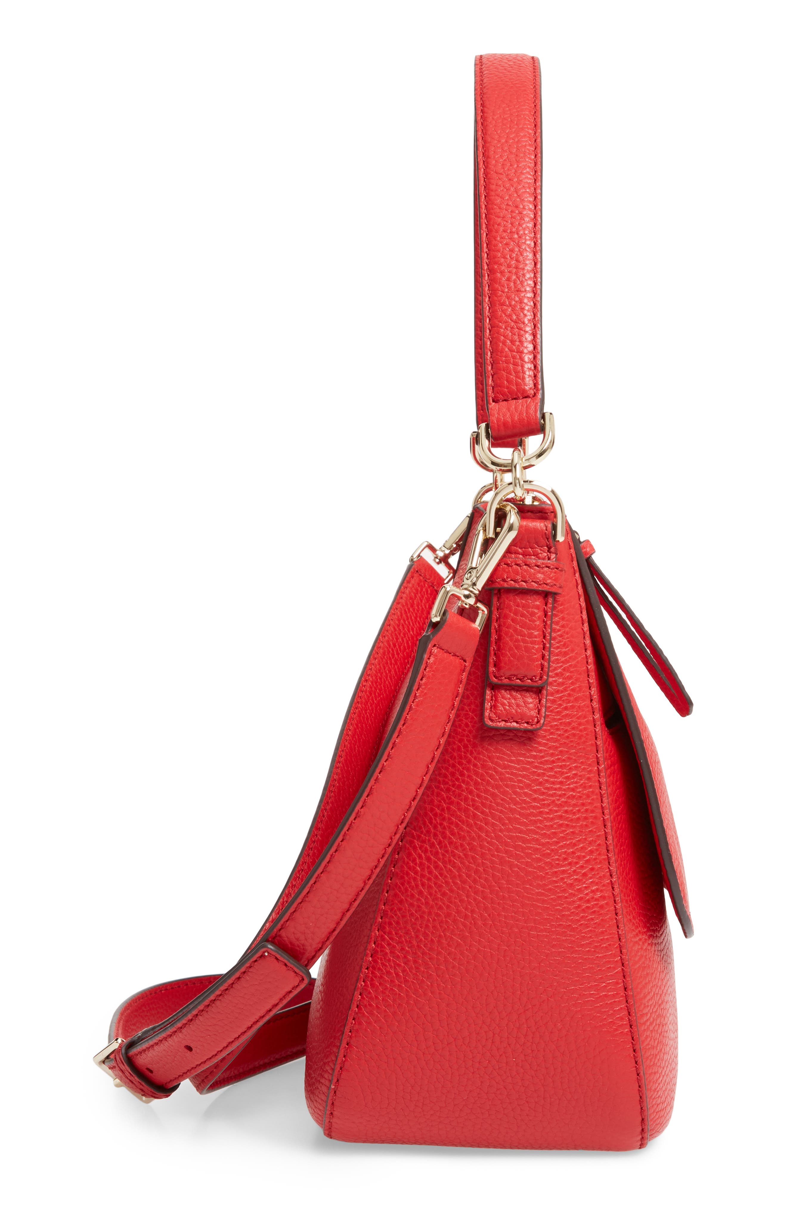 jackson street - colette leather satchel, Alternate, color, HOT CHILI