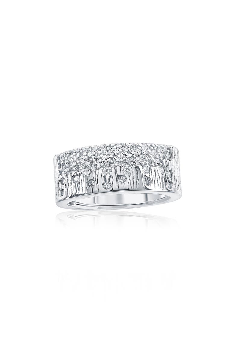 Scattered Cubic Zirconia Cigar Band Ring, Main, color, EXTRA WIDE CONFETTI