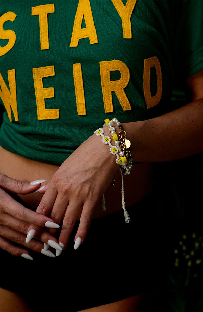 Venessa Arizaga Here Comes Sunshine Bracelet, Alternate, color, White