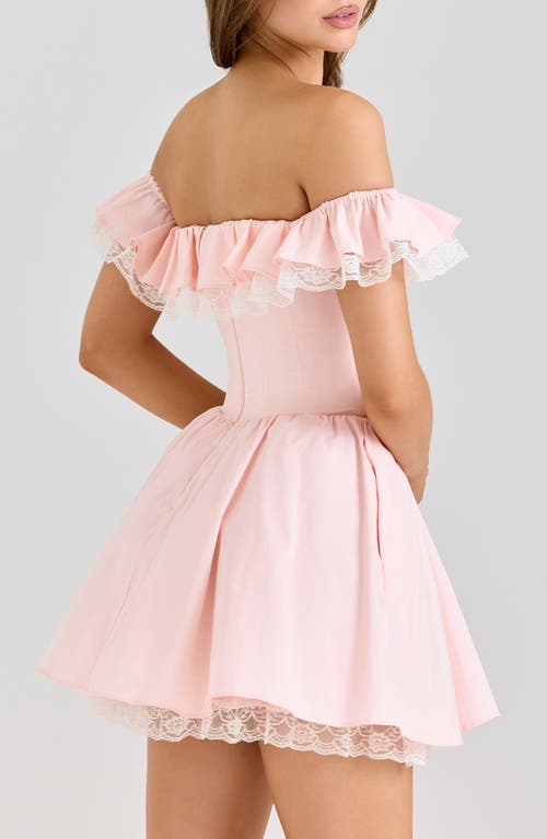 House Of Cb Jaide Off The Shoulder Minidress In Pink