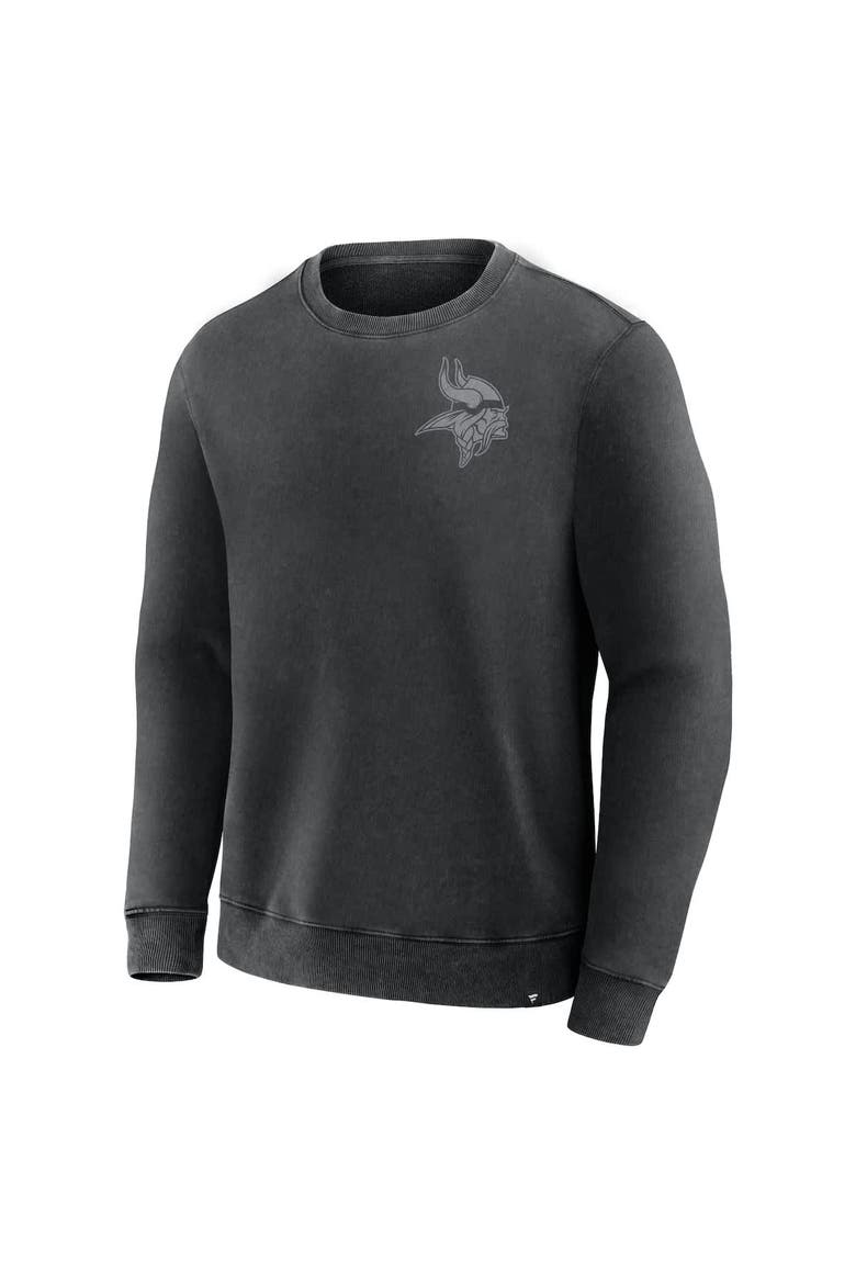 Men's Fanatics Black Minnesota Vikings Deep Route Pullover Sweatshirt, Alternate, color, Black