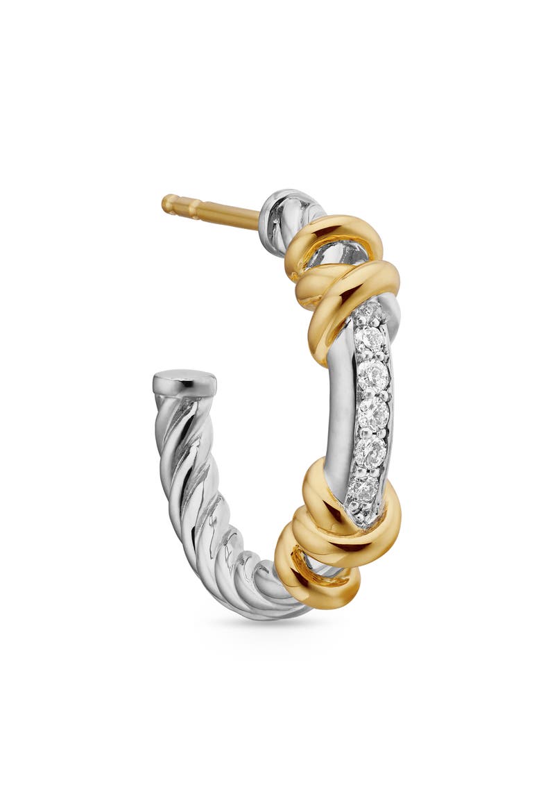 Petite Helena Hoop Earrings, Alternate, color, DIAMOND/ SILVER