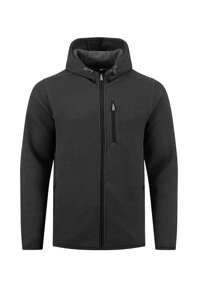 Lockie Full Zip Bonded Fleece Hoodie, Alternate, color, Washed Black