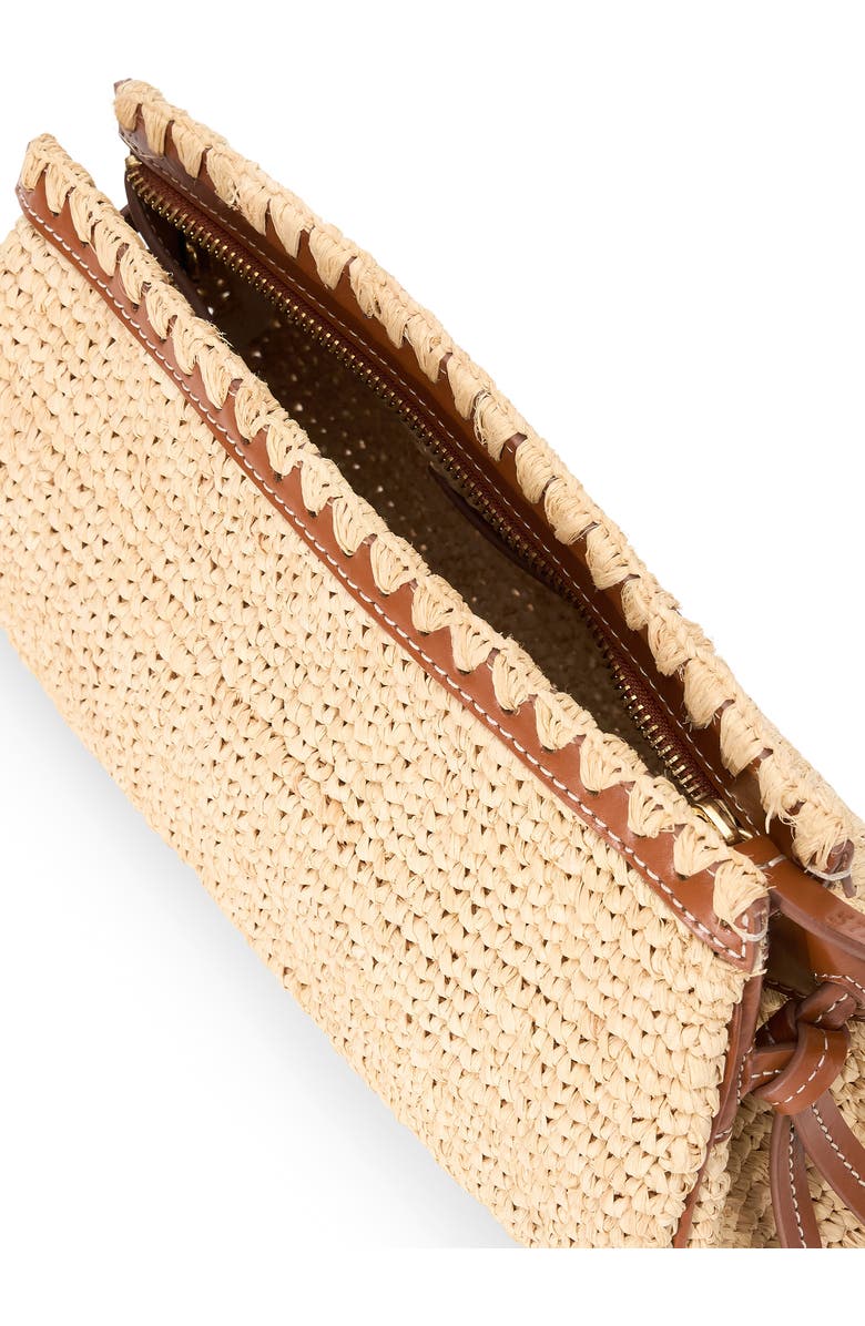 STAUD Maude Convertible Raffia Clutch, Alternate, color, Natural/ Tan