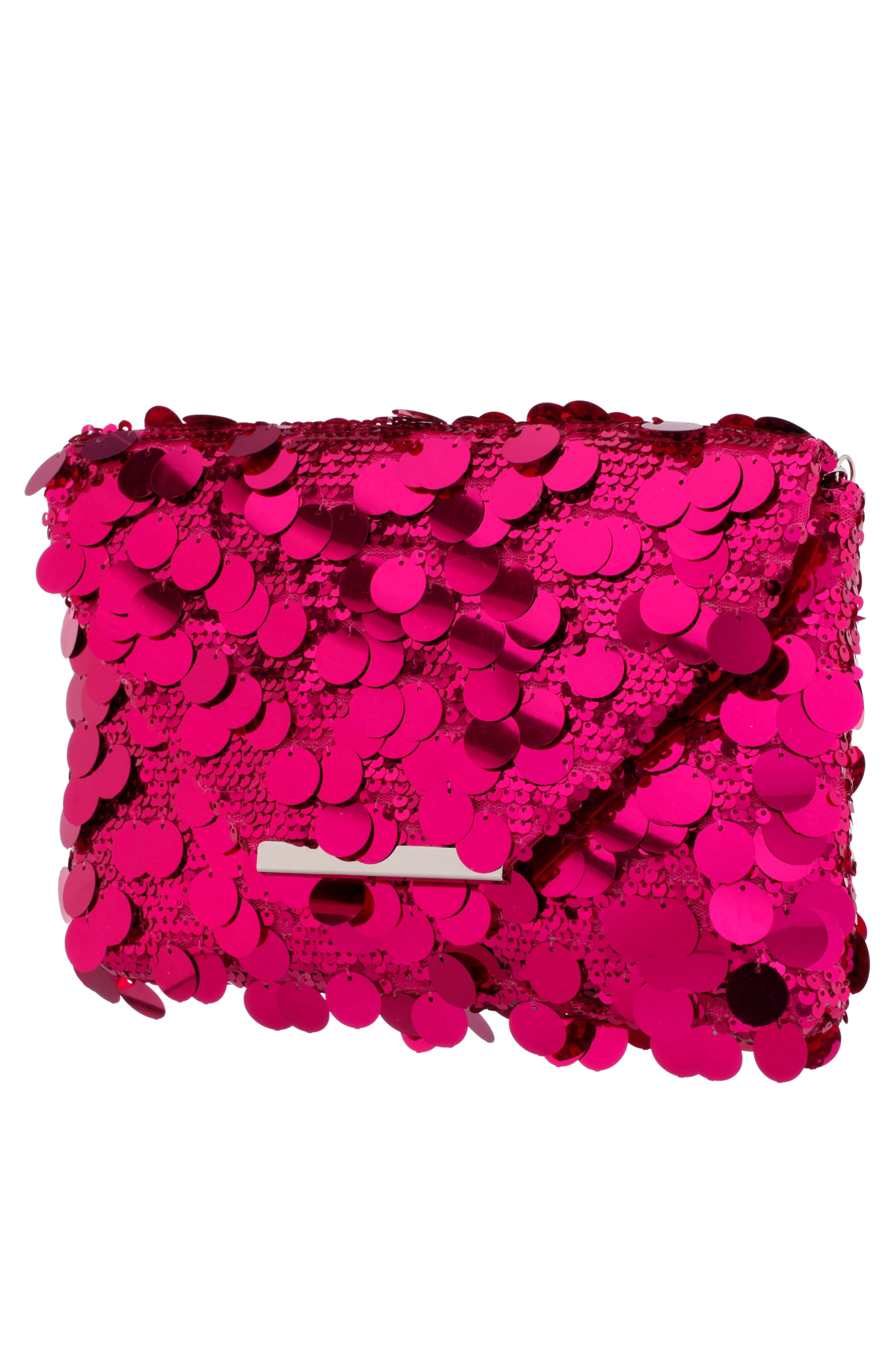 Umma Sequin Clutch, Alternate, color, FUCHSIA