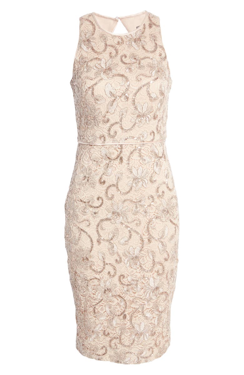 Vince Camuto Sleeveless Sequin Body-Con Dress, Alternate, color, 