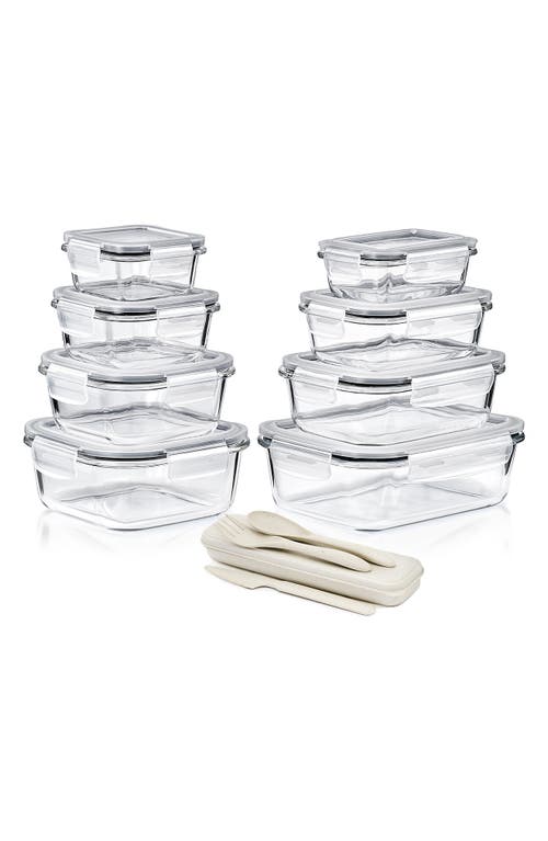 Sorbus 8-pack Glass Food Prep Storage Containers In Transparent