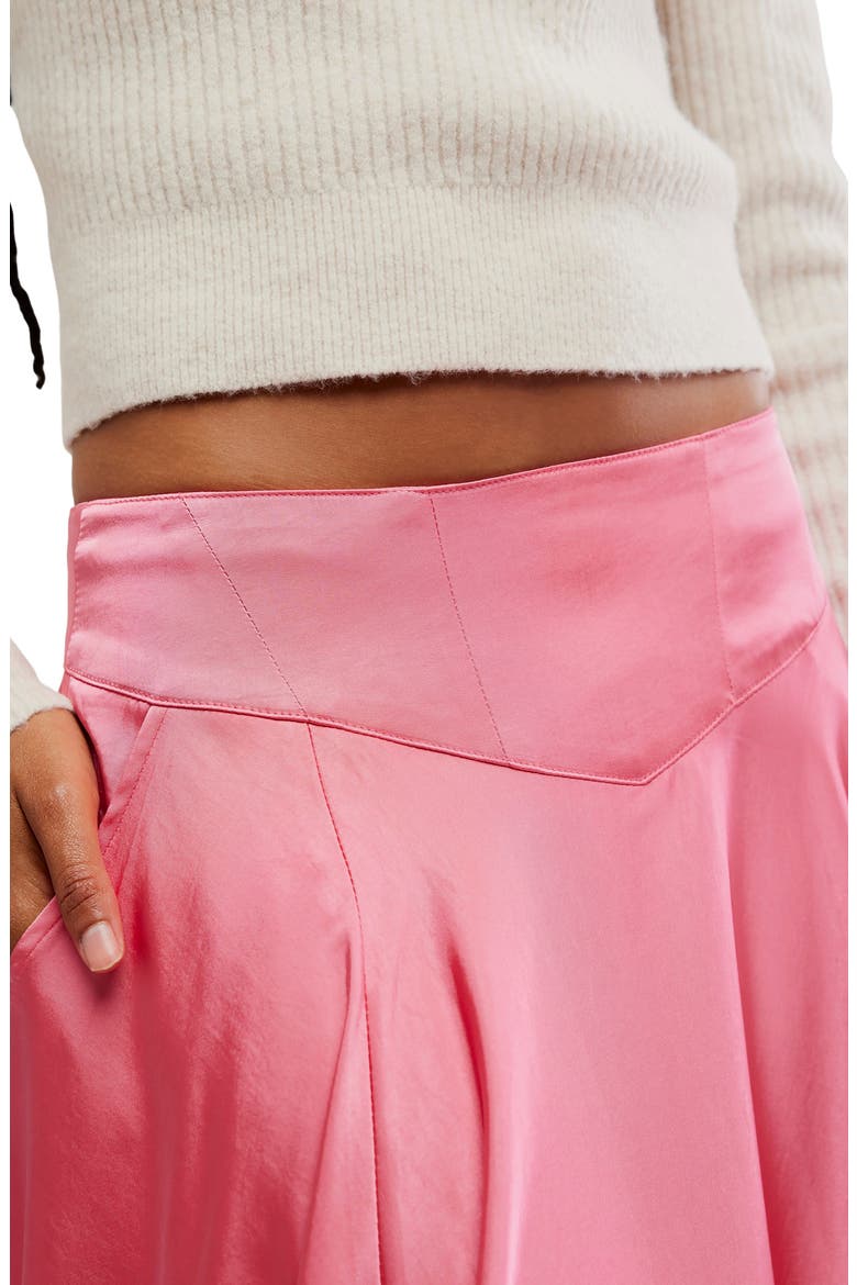 Chilco Side Slit Satin Maxi Skirt, Alternate, color, RASPBERRY CAKE