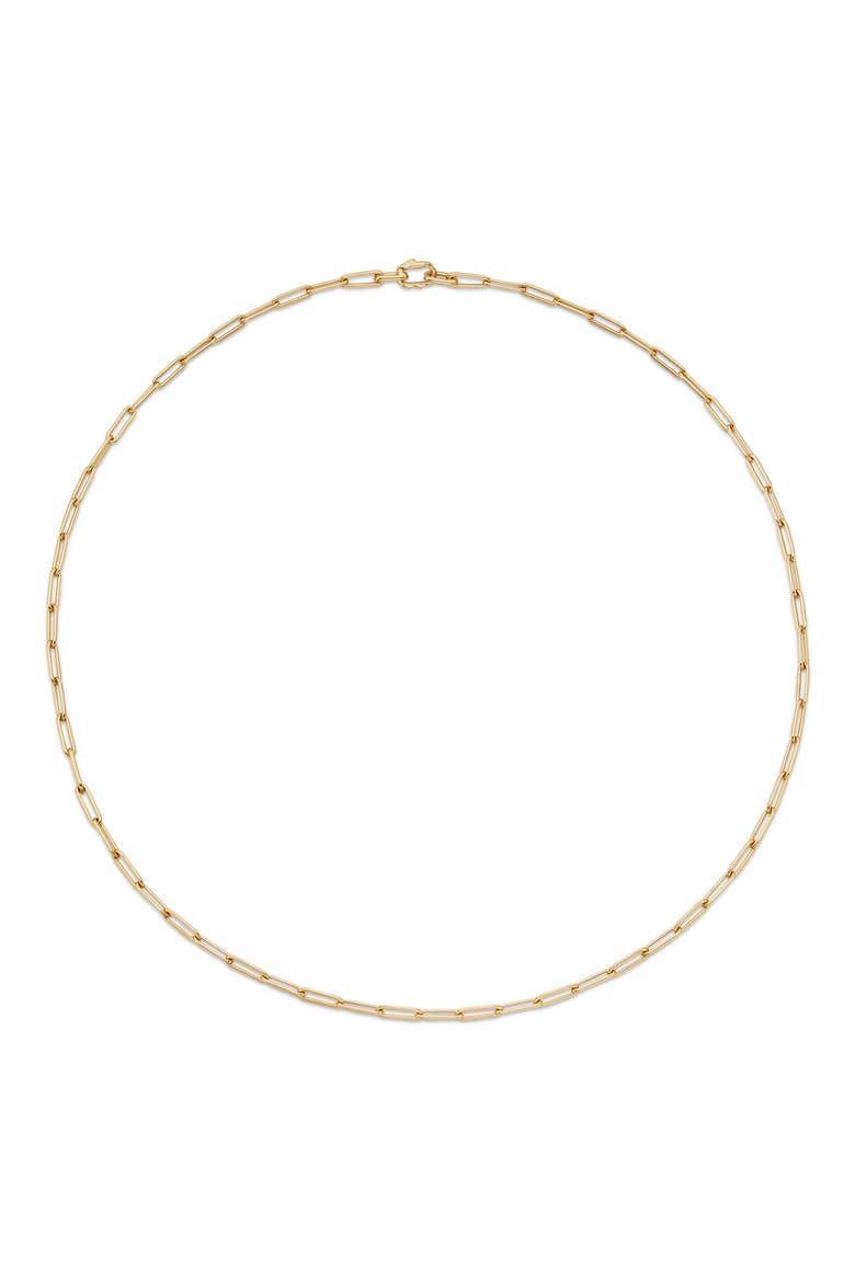 Men's Chain Link Necklace in 18K Yellow Gold, 3.5mm, Alternate, color, 18K YELLOW GOLD