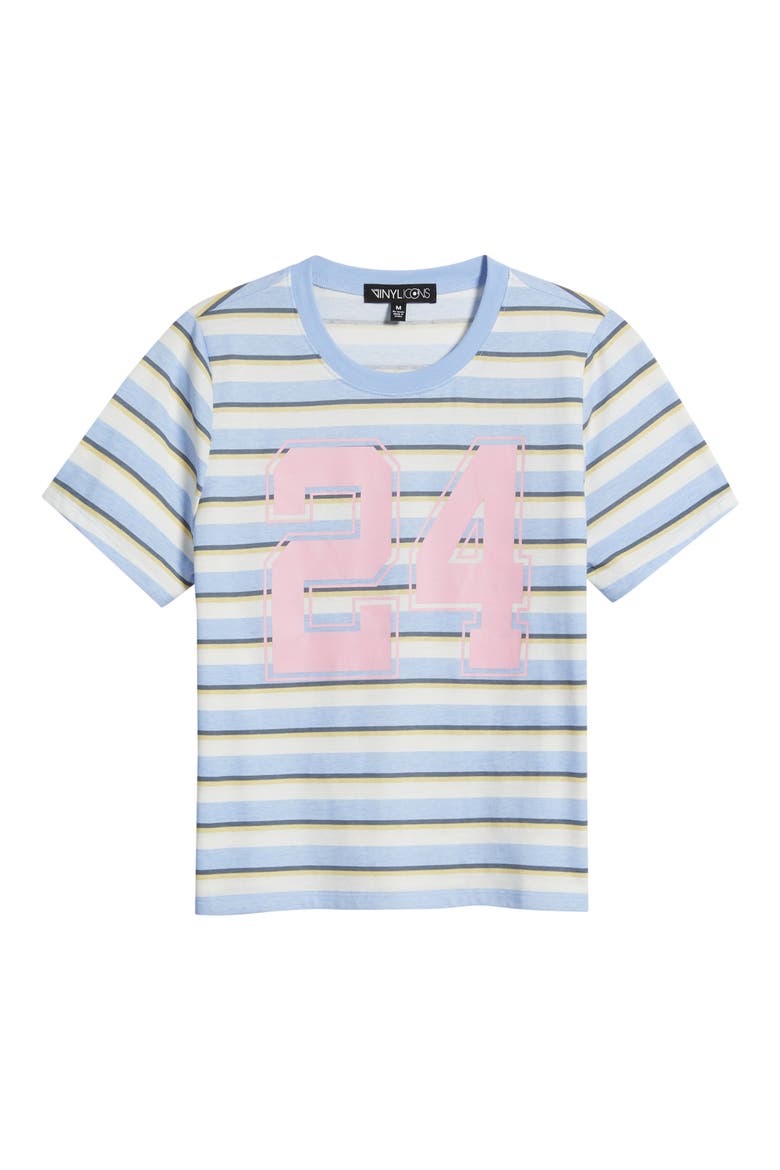 Striped 24 Graphic T-Shirt, Alternate, color, LIGHT BLUE
