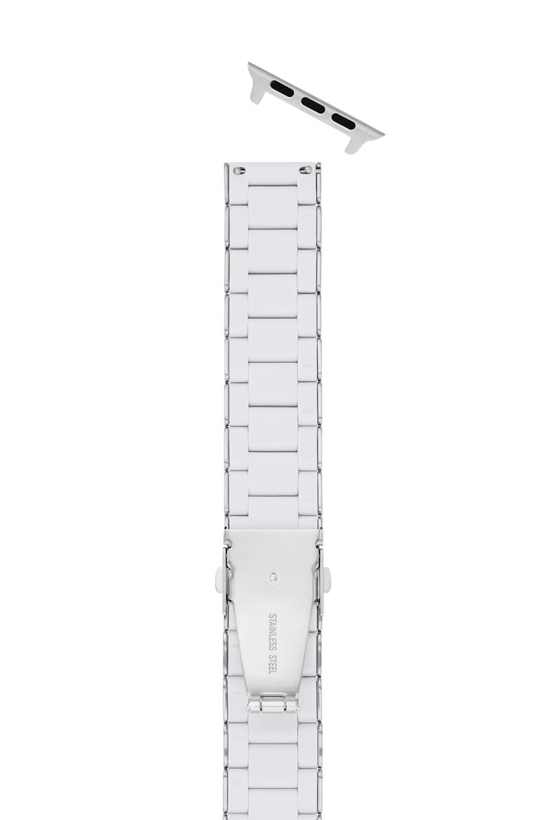 Silicone Apple Watch® Watchband, Alternate, color, GRAY / SILVER