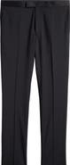 Jack Victor Phoenix Black Flat Front Super 130s Wool Tuxedo Pants
