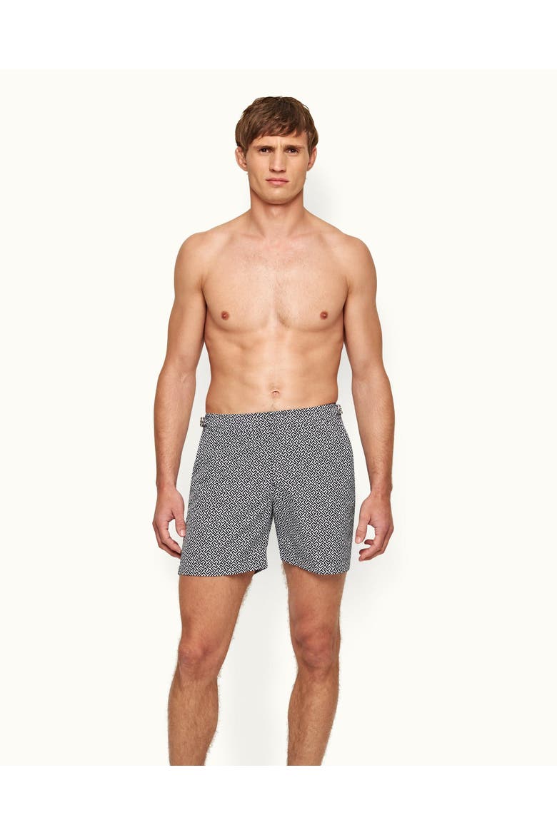 Bulldog Tailored-Fit Swim Shorts, Alternate, color, Navy