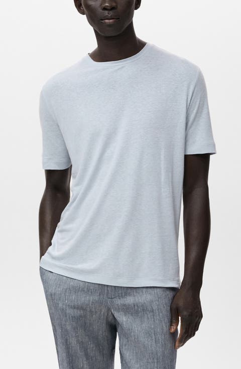 Slim Fit Linen Blend T-Shirt
