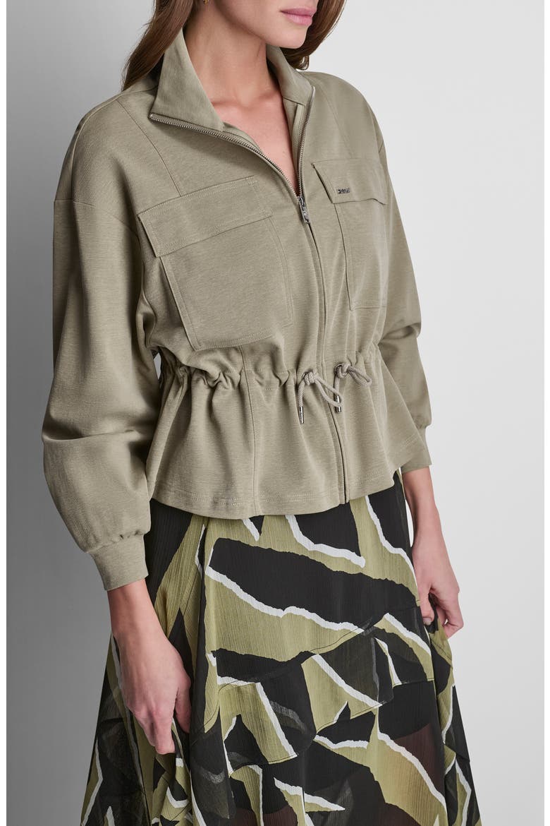 Arid Cotton Blend Piqué Jacket, Alternate, color, LIGHT FATIGUE