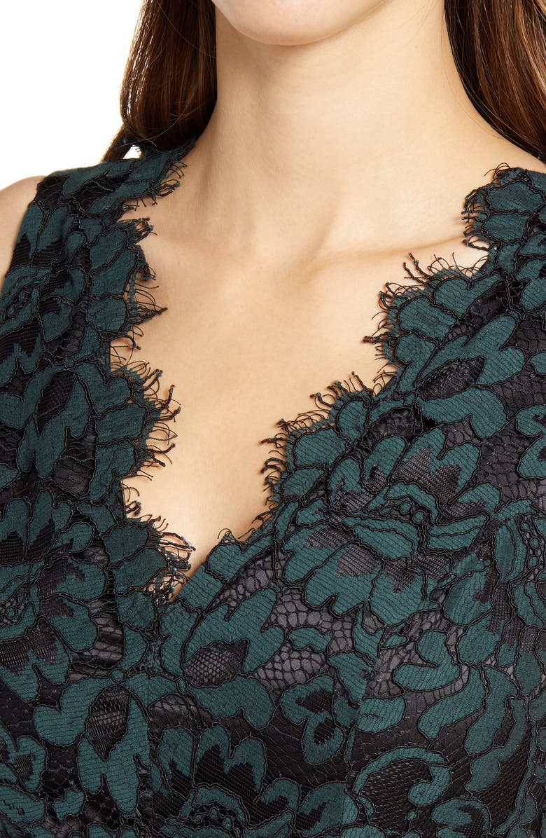 Eliza J Tulip Hem Lace Cocktail Dress, Alternate, color, 