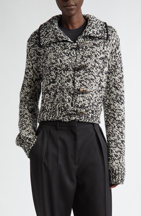 Lantini Marled Merino Wool Blend Sweater Jacket