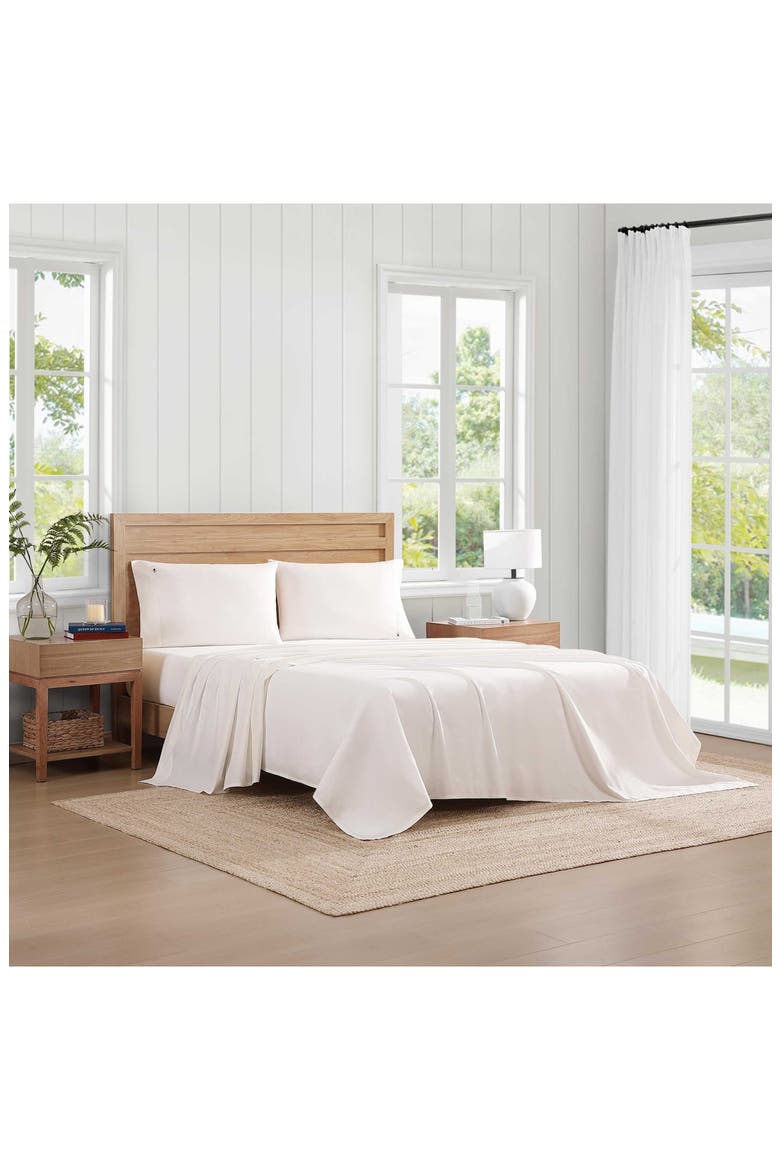 Cotton Percale Sheet Set, Alternate, color, NATURAL