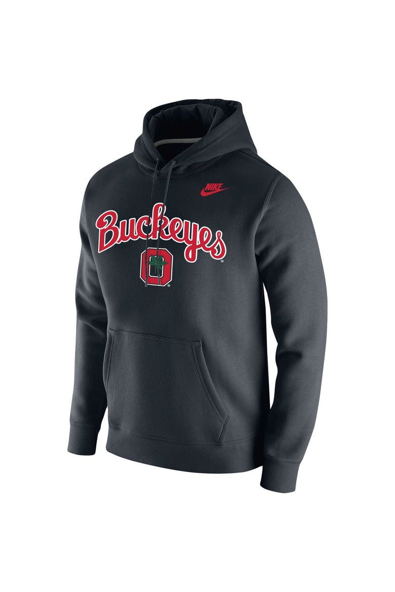 Men's Nike Black Ohio State Buckeyes Script Vintage School Logo Pullover Hoodie, Alternate, color, Black