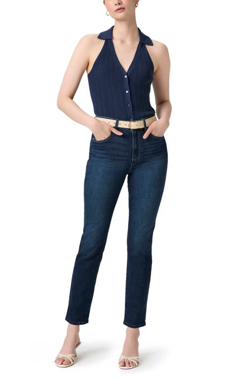 Paige Gemma High Waist Cigarette Jeans In Blue