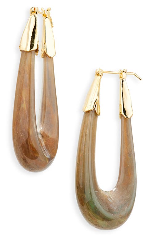Gas Bijoux Ecume Drop Earrings In Brown