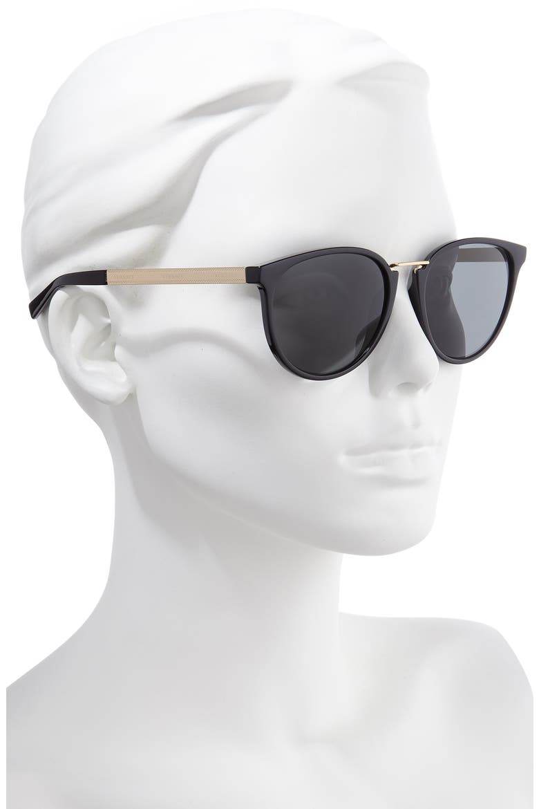 Phantos 54mm Round Sunglasses, Alternate, color, BLACK