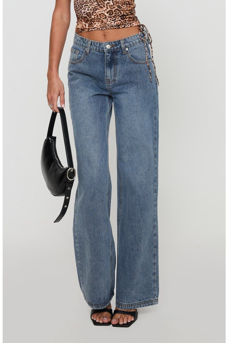 Everlong Wide Leg Jeans, Main, color, MID BLUE WASH