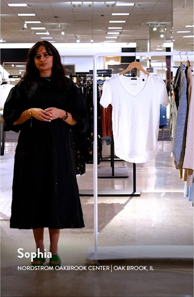 V-Neck Slub Cotton T-Shirt, sales video thumbnail