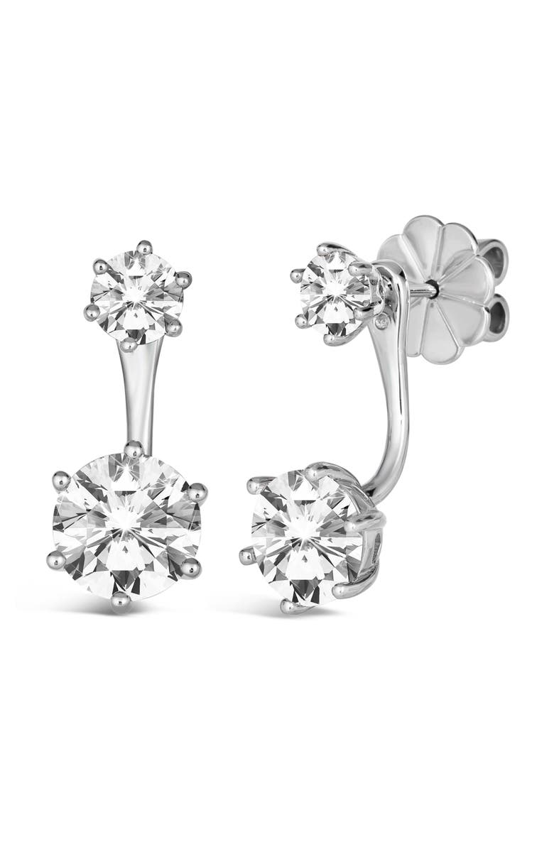 Anna Zuckerman Reflejo 2.50 Carat Earrings Studs and Jackets Set, Main, color, White Diamond Crystalline