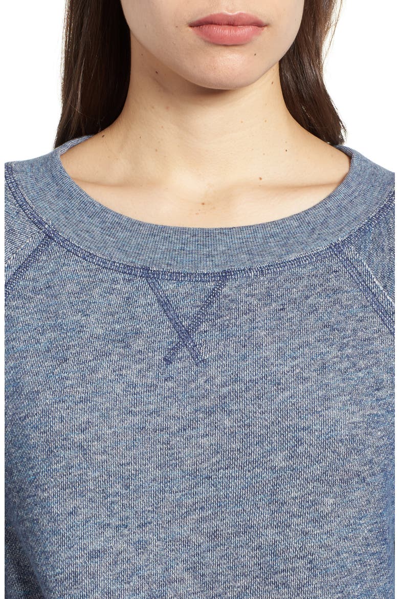 Space Dye Tunic Sweatshirt, Alternate, color, BLUE STREAKY PATTERN