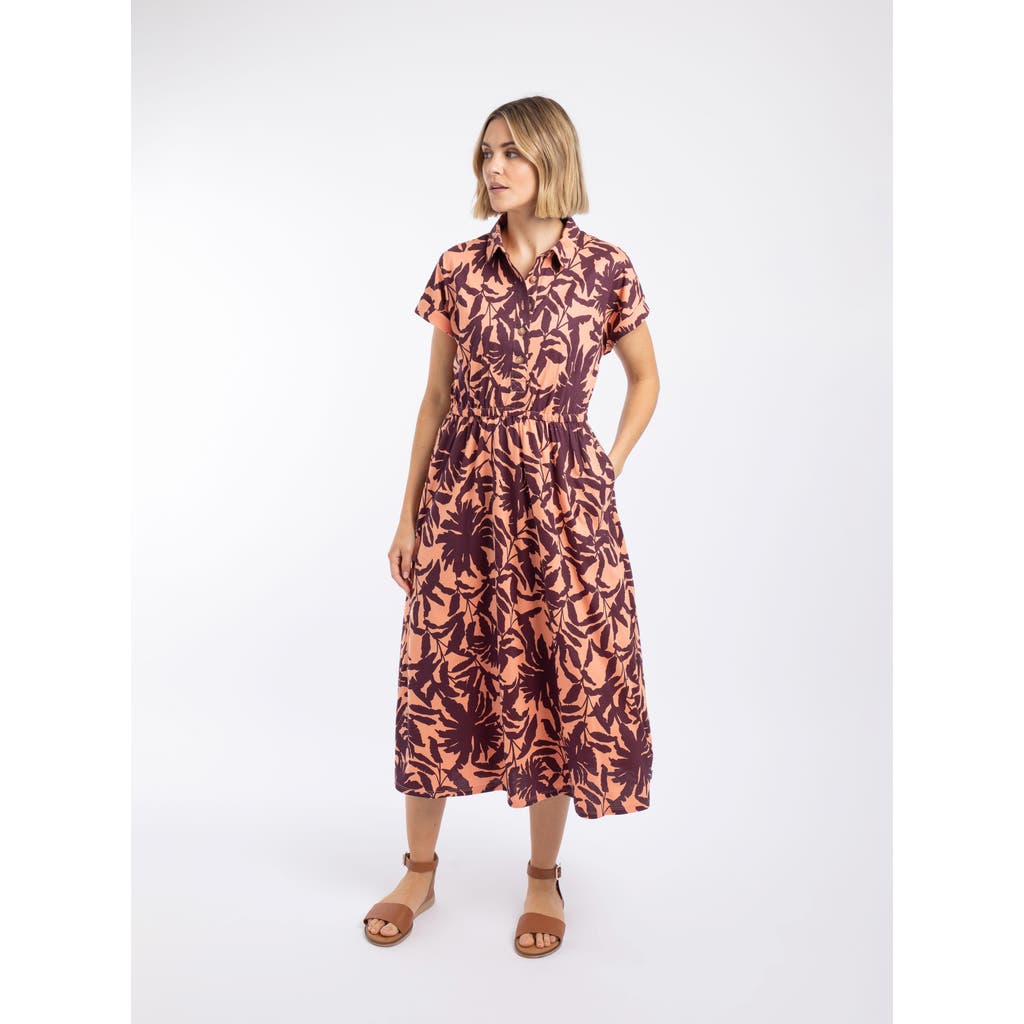 Weird Fish Artemis Printed Jersey Shift Dress In Green
