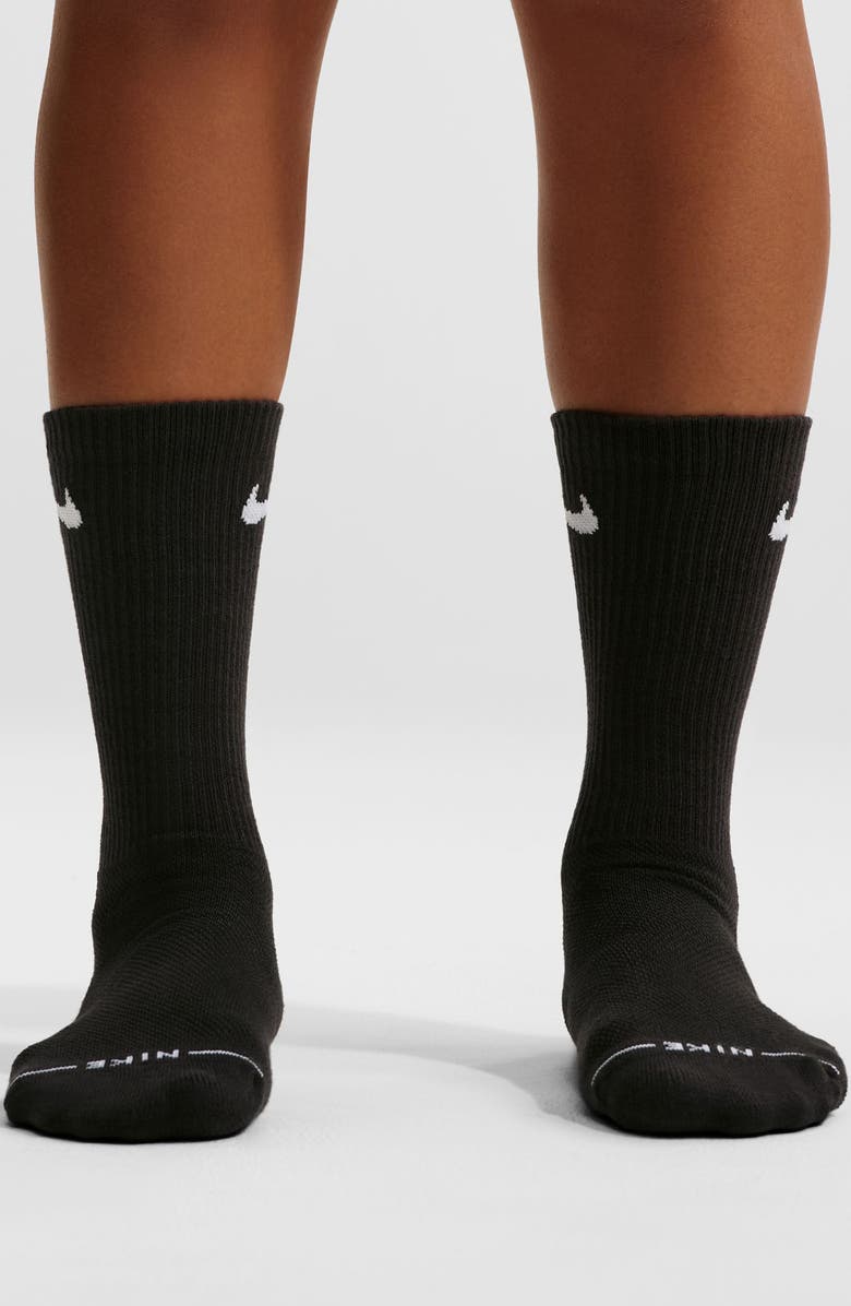 Nike Everyday Elevated Dri-FIT Assorted 6-Pack Cotton Blend Crew Socks, Alternate, color, Black