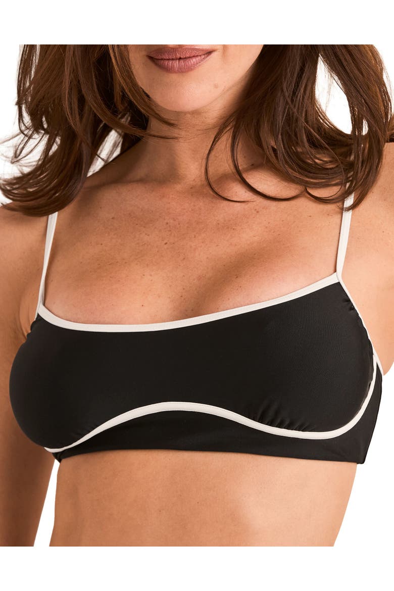 River Swimwear Swimwear Top, Alternate, color, Black