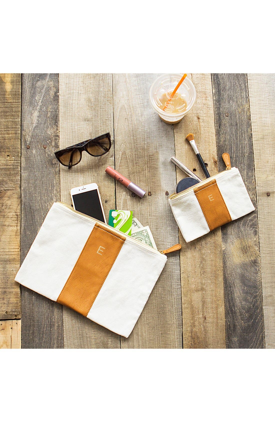 Cathy's Concepts Personalized Faux Leather Clutch, Alternate, color, 